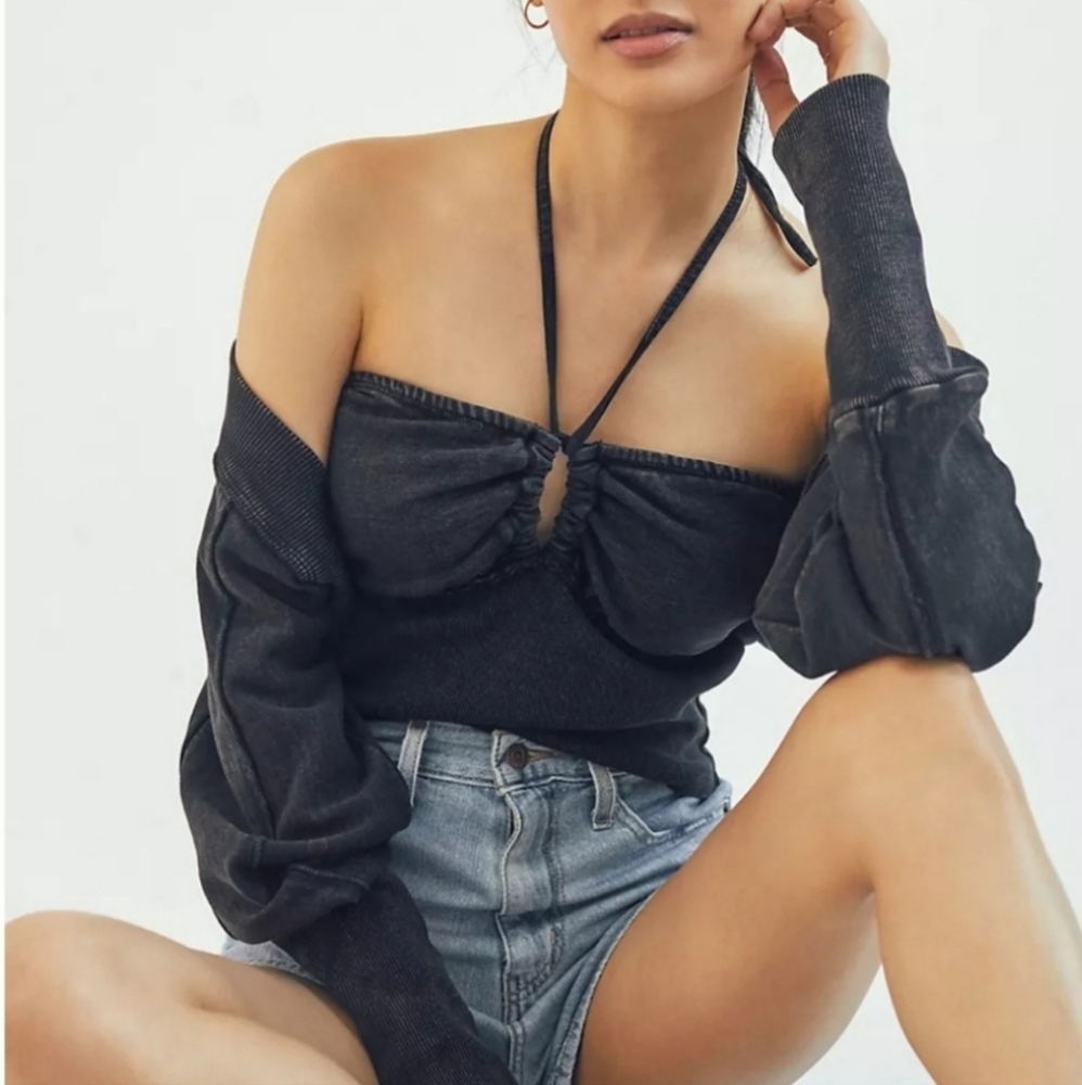 Anthropologie pilcro french -terry halter top